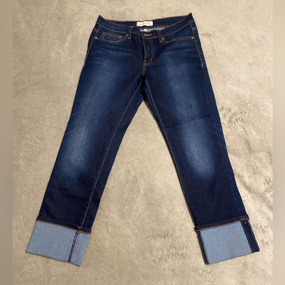 Henry & Belle Dark Blue Jean Leggings. Capris